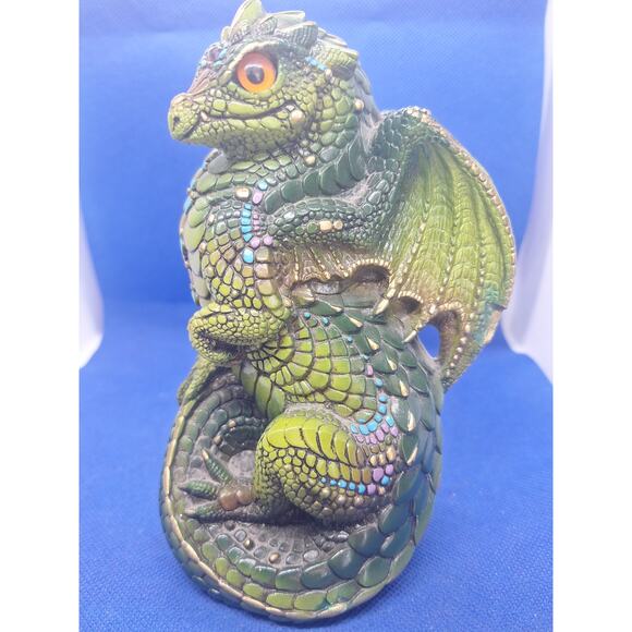 Windstone Editions Young Dragon by M. Peña ©1988 – Early North Hollywood, Green - Picture 1 of 7